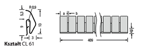 Uszczelki emc do płytek pcb zapinane (clip-on) CL 61